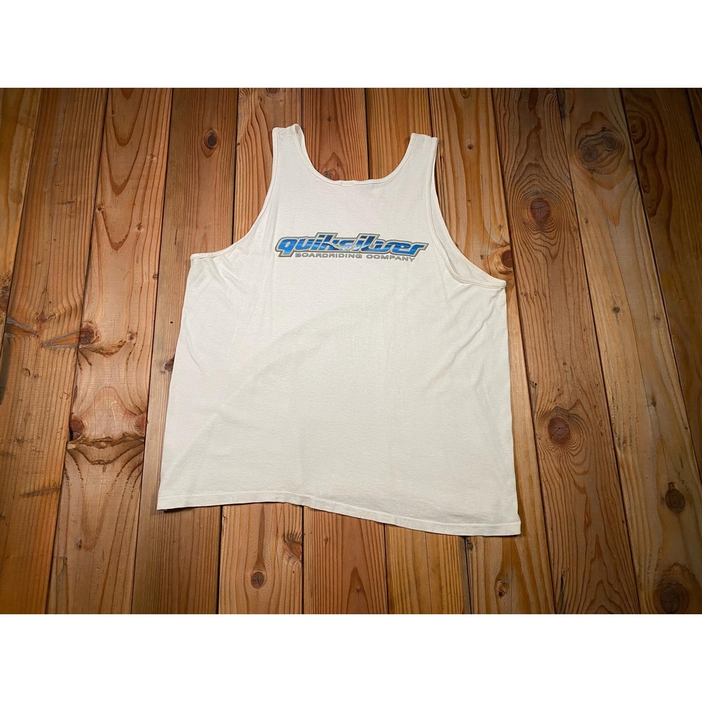 Vintage 90s Quiksilver Internationale Spellout Logo Tank Top - Retro Surfwear